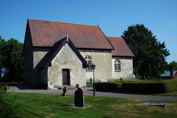 021-02.08. Rundfahrt auf der Vaenernhalbinsel Kalland-Kirche von Skalunda